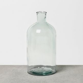 glass vase in bathroom